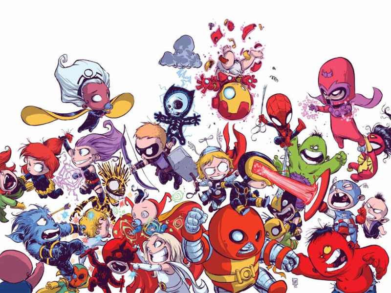 Heróis da Marvel ganham estatuetas versão bebê
