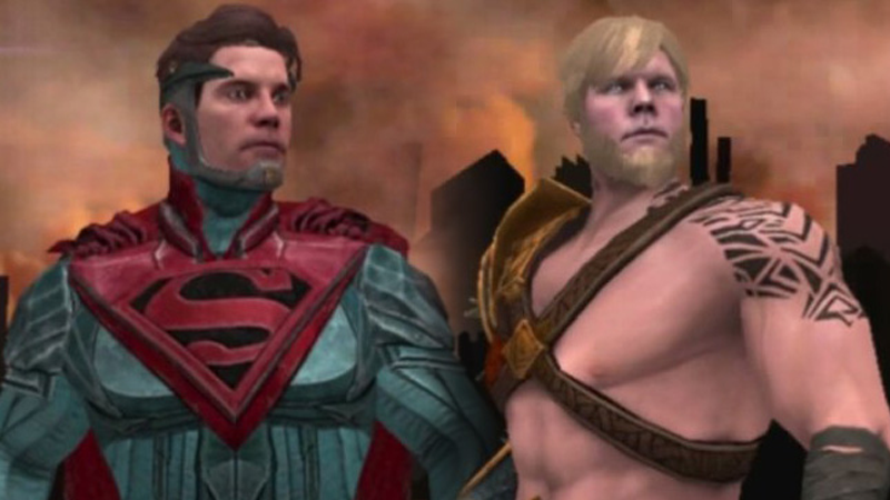 Versão mobile de Injustice nos dá mais detalhes dos uniformes do Superman e Aquaman em Injustice 2