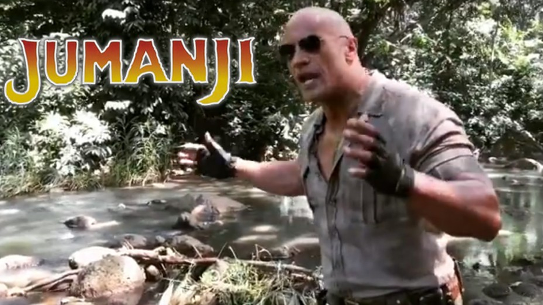 Jumanji | Dwayne "The Rock" Johnson compartilhou vídeo dos bastidores caracterizado como Dr. Smolder Bravestone