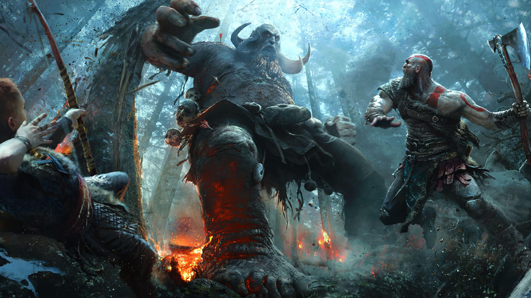 God of War | Liberado novo trailer incrível através de projeção em uma quadra de basquete