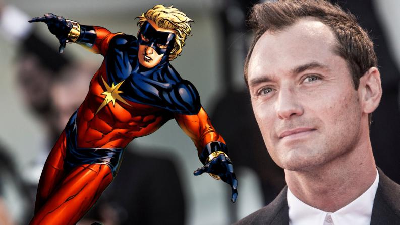 Capitã Marvel | Jude Law aparece em novas fotos dos bastidores
