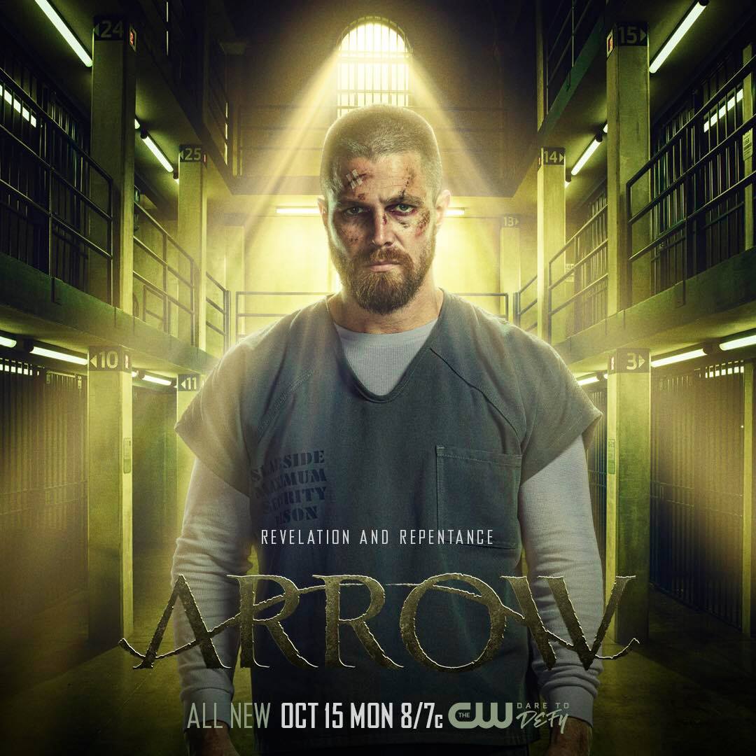 Arrow | Pôster da sétima temporada mostra o Oliver Queen na prisão