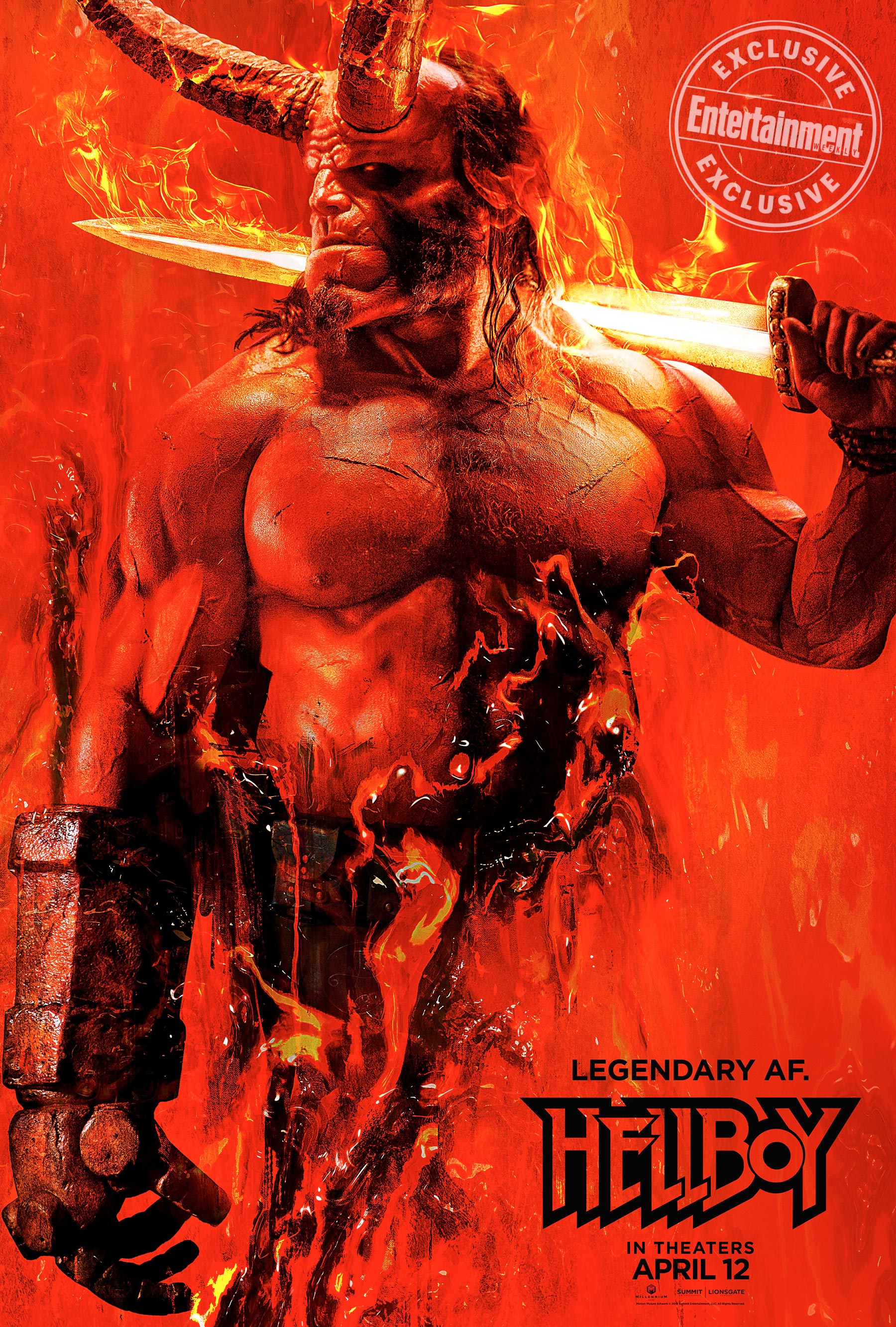 Hellboy | David Harbour aparece assustador no primeiro pôster do filme