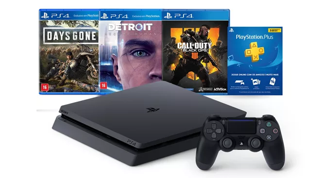 PlayStation lança pacote com PS4, três grandes jogos e três meses de PS Plus!