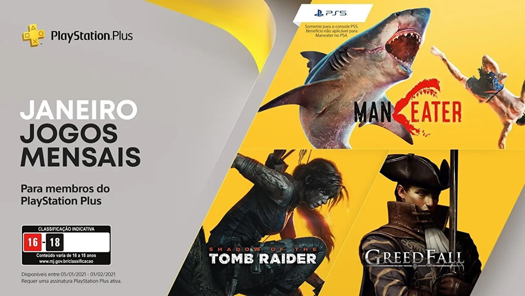 Sony revela os jogos da PlayStation Plus de Janeiro de 2021