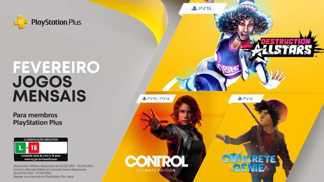 Sony revela os jogos da PlayStation Plus de Fevereiro de 2021