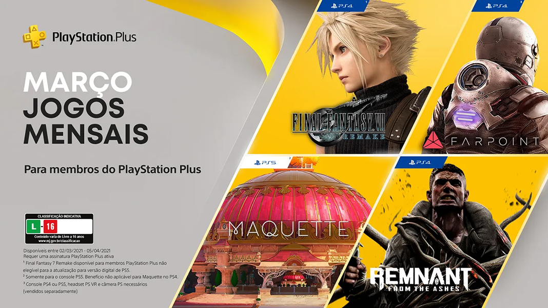 Sony revela os jogos da PlayStation Plus de Março de 2021