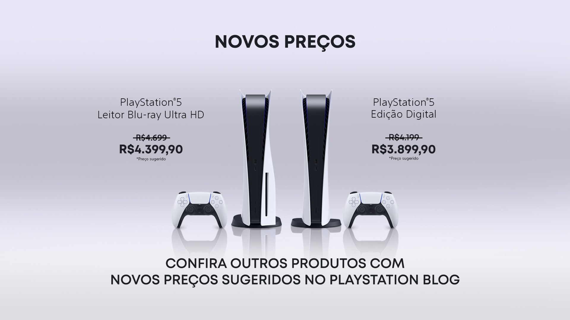 Sony anuncia preços reduzidos do PS4, PS5 e acessórios no Brasil