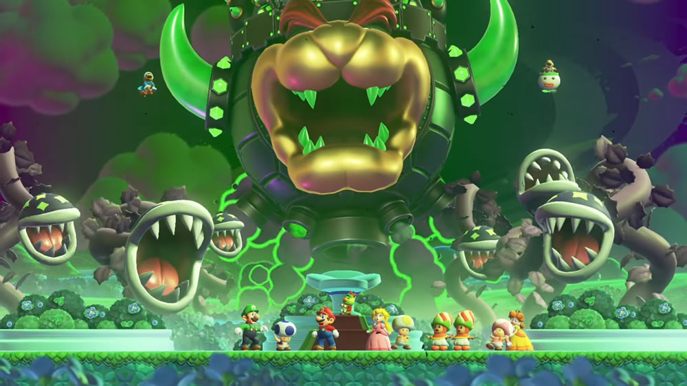 Bowser após roubar a Flor Fenomenal