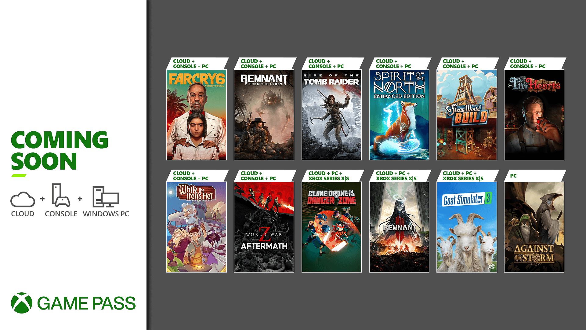 Xbox Game Pass terá Far Cry 6, Tomb Raider e mais em dezembro