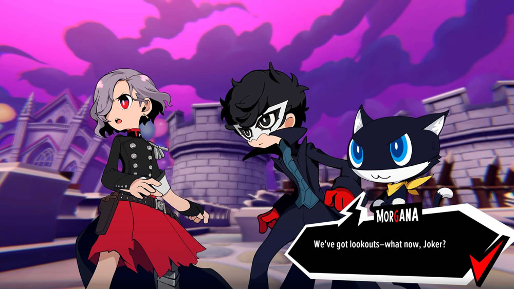Morgana perguntando para o Joker qual o próximo passo