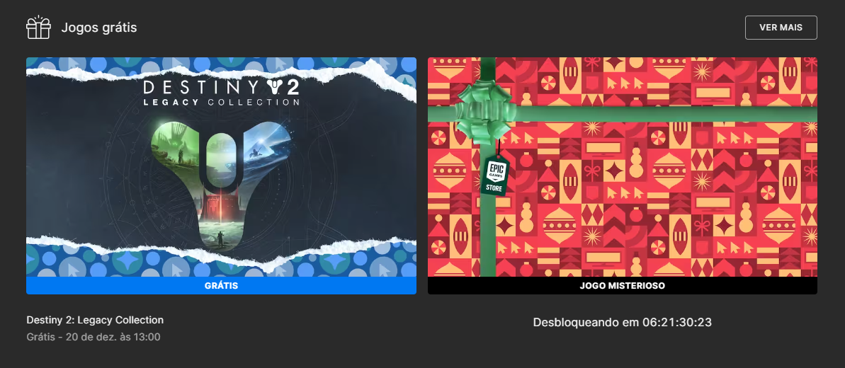 Jogos grátis da Epic