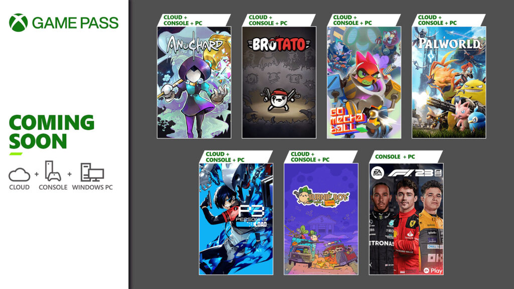 Xbox Game Pass terá Persona 3, Palworld e outros em Janeiro