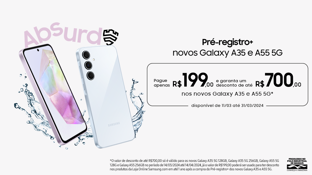 Pré-registro+ dos novos Galaxy A