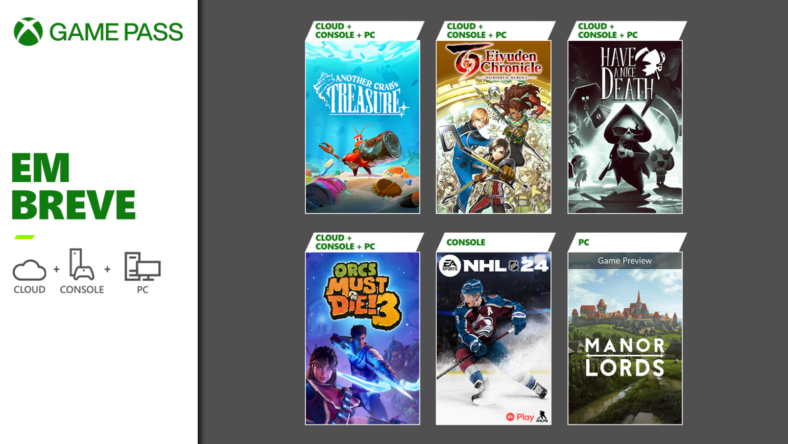 Game Pass anuncia segunda leva de jogos de abril