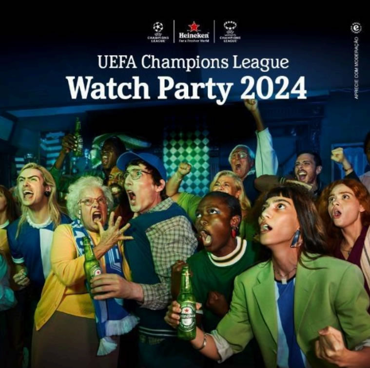 Heineken convida fanáticos por futebol para watch party da final da Champions League