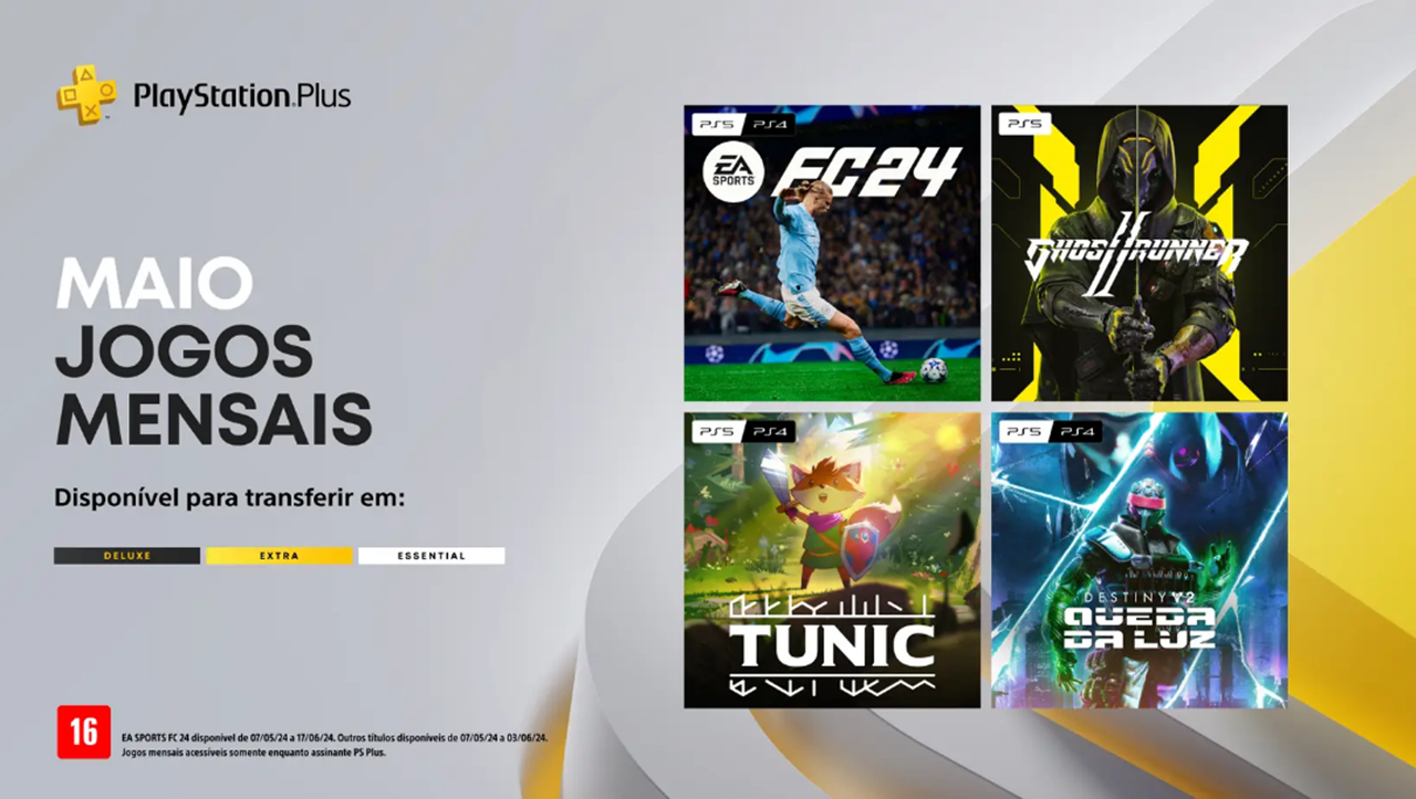 PlayStation Plus revela jogos mensais de maio