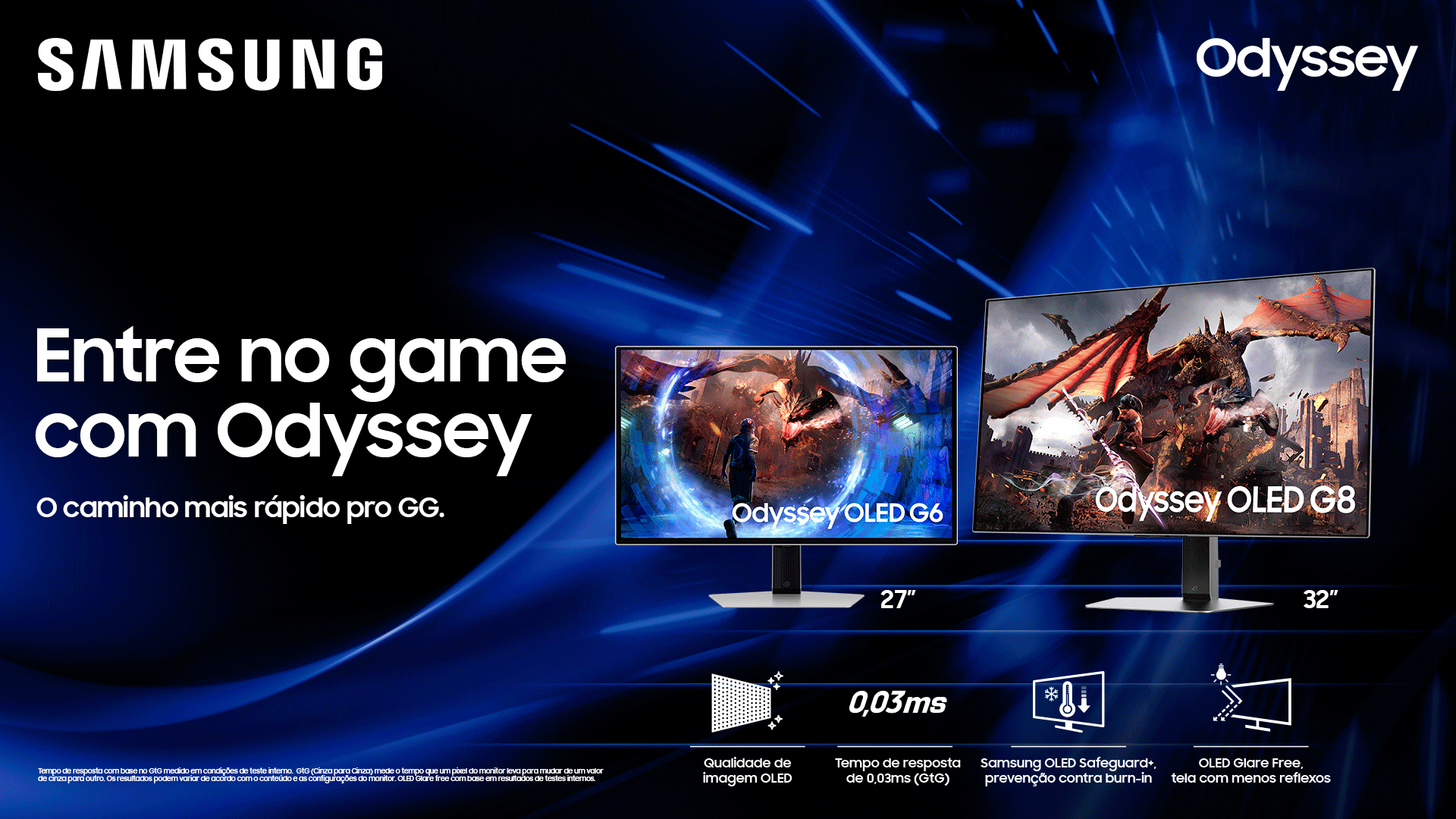 Samsung lança Monitores Odyssey OLED no Brasil