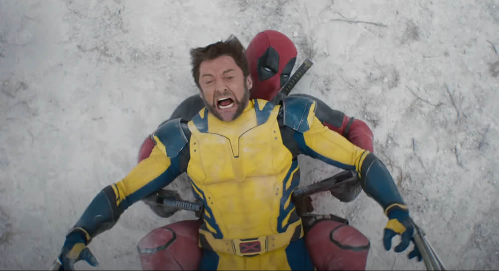 Deadpool e Wolverine lutando