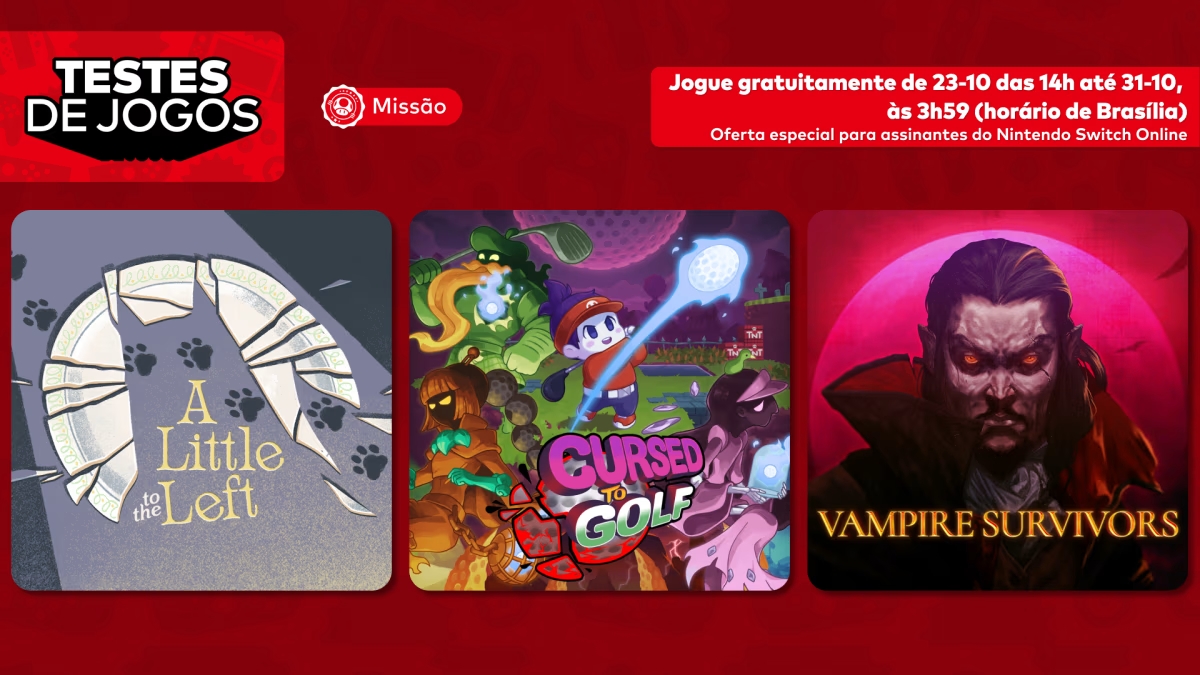 Nintendo Switch Online oferece teste grátis de três novos jogos