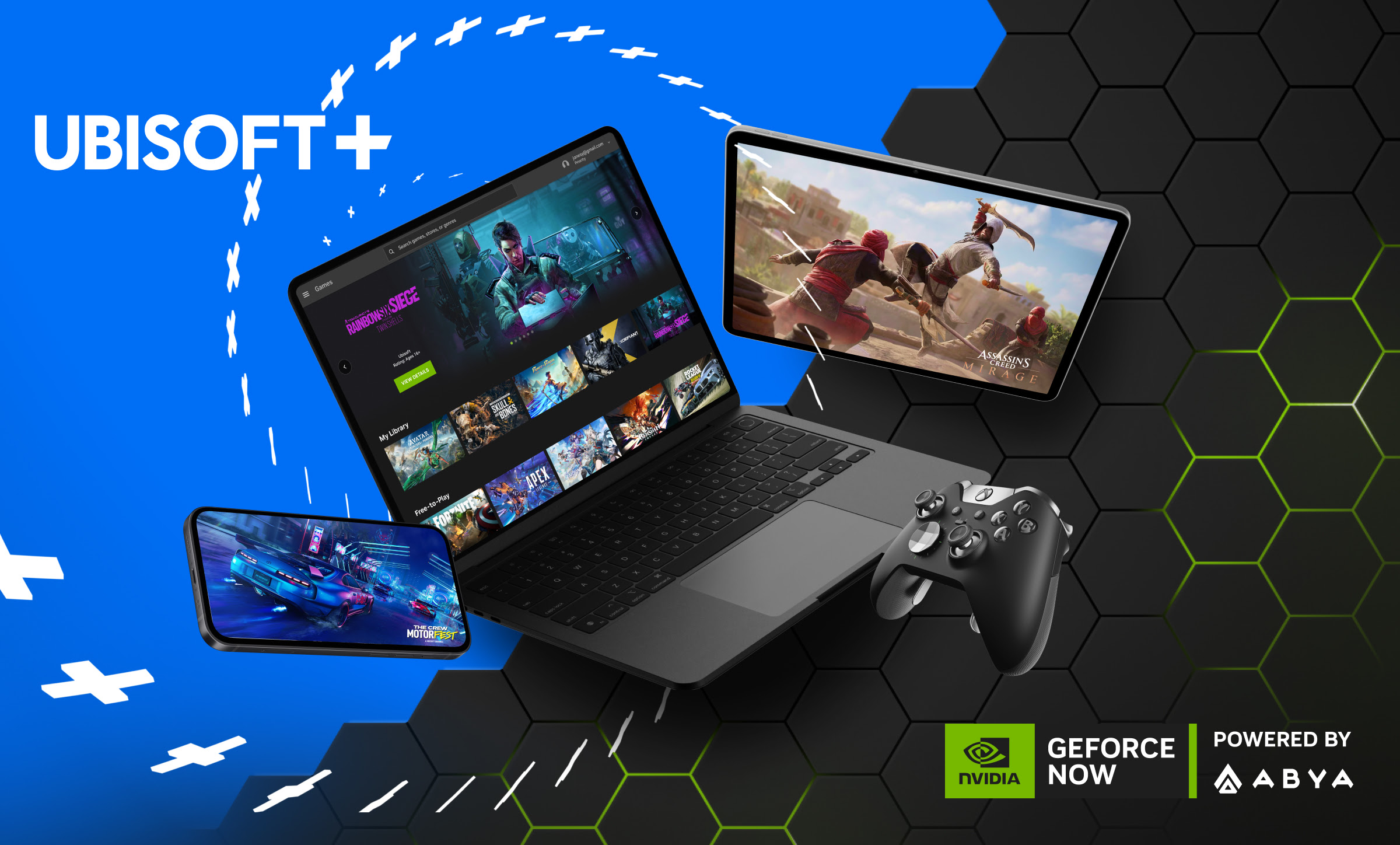 ABYA anuncia plano com Ubisoft+ e GeForce NOW
