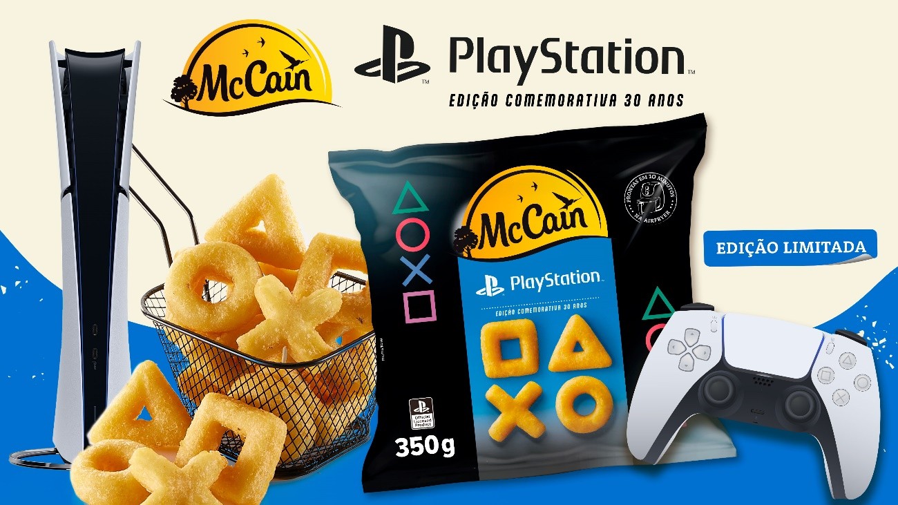 McCain lança batata frita em formato dos ícones do PlayStation