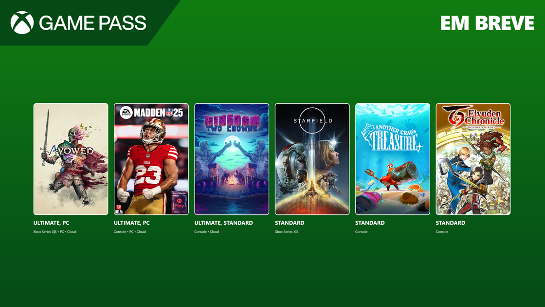 Xbox Game Pass divulga jogos que chegam no catálogo em fevereiro