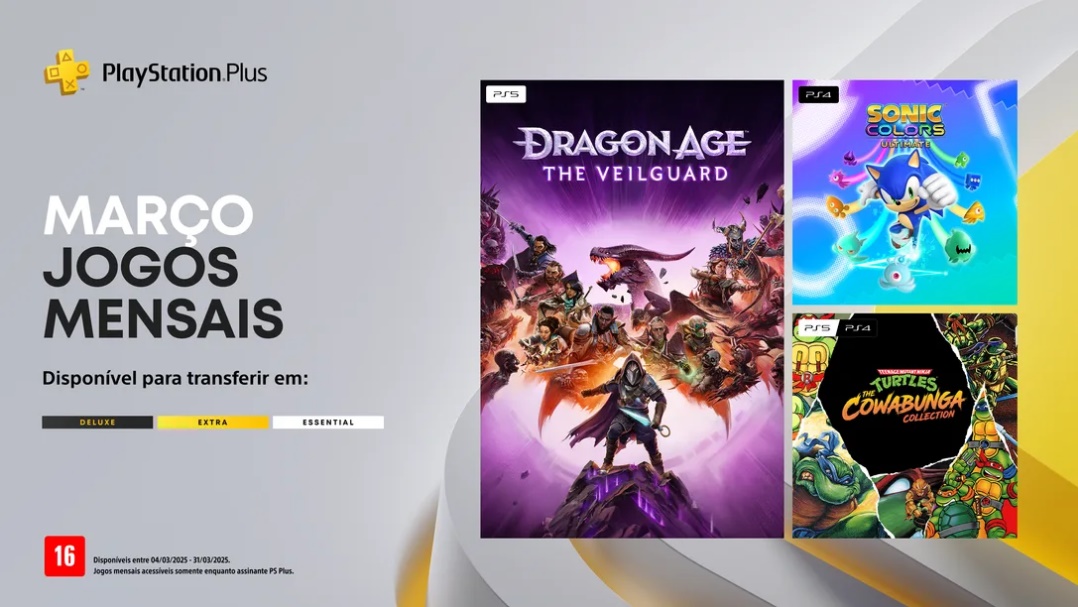 PlayStation Plus revela os jogos mensais de março