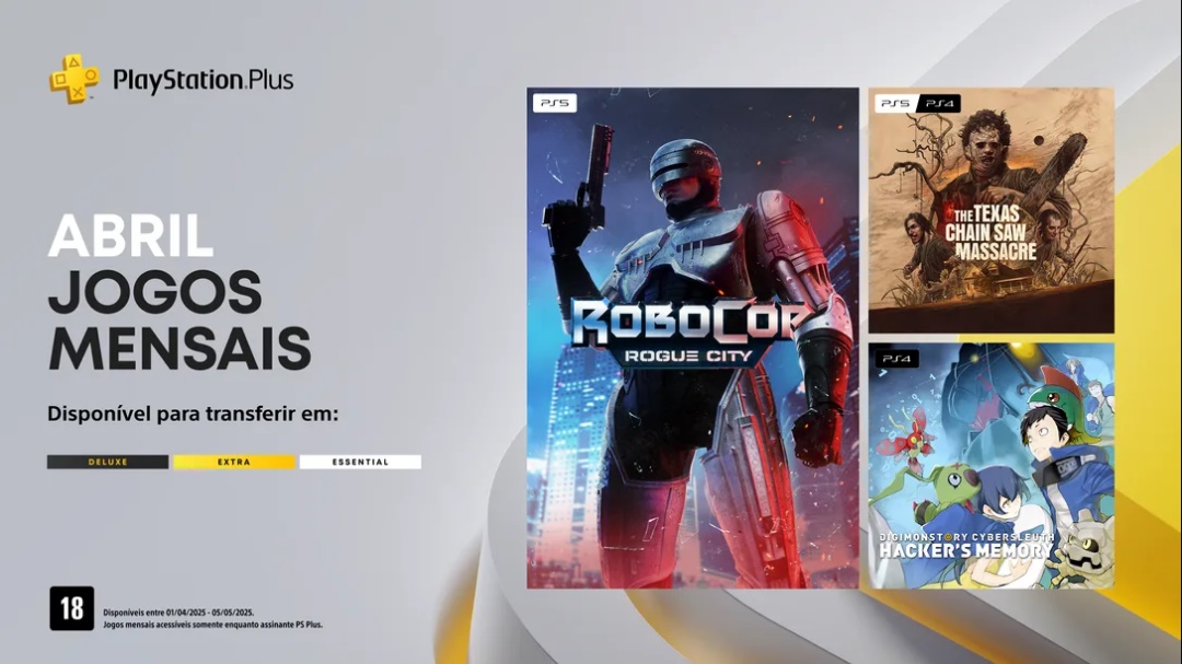 PlayStation Plus anunca jogos gratuitos do mês de abril