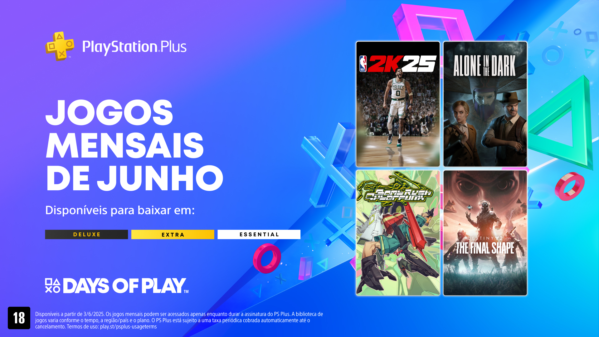 PlayStation Plus revela os jogos gratuitos do mês de junho