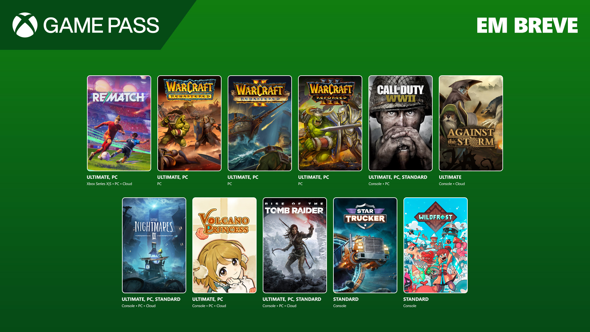 Xbox Game Pass anuncia trilogia Warcraft, Call of Duty e mais para junho
