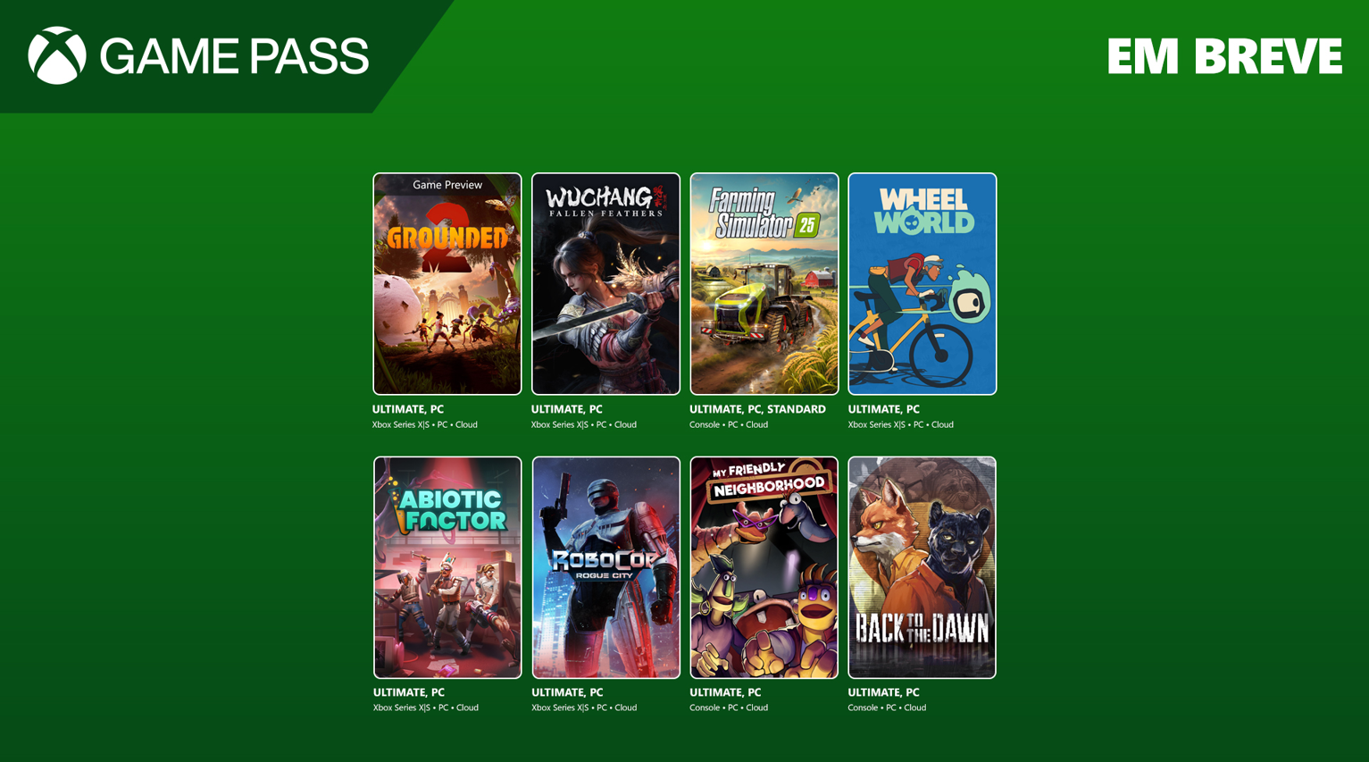 Xbox Game Pass anuncia segunda leva de jogos do mês de julho