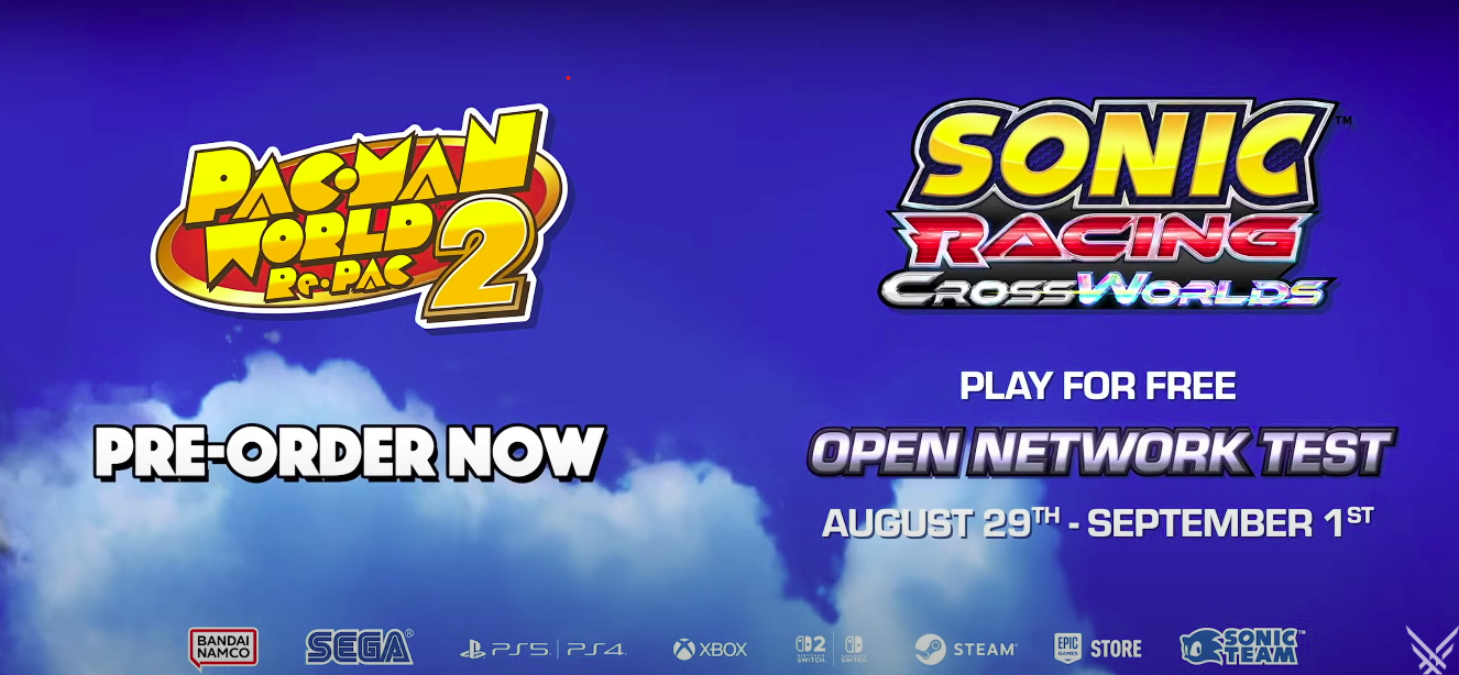 Sonic Racing: CrossWorlds anuncia beta aberto e crossover com Pac-Man