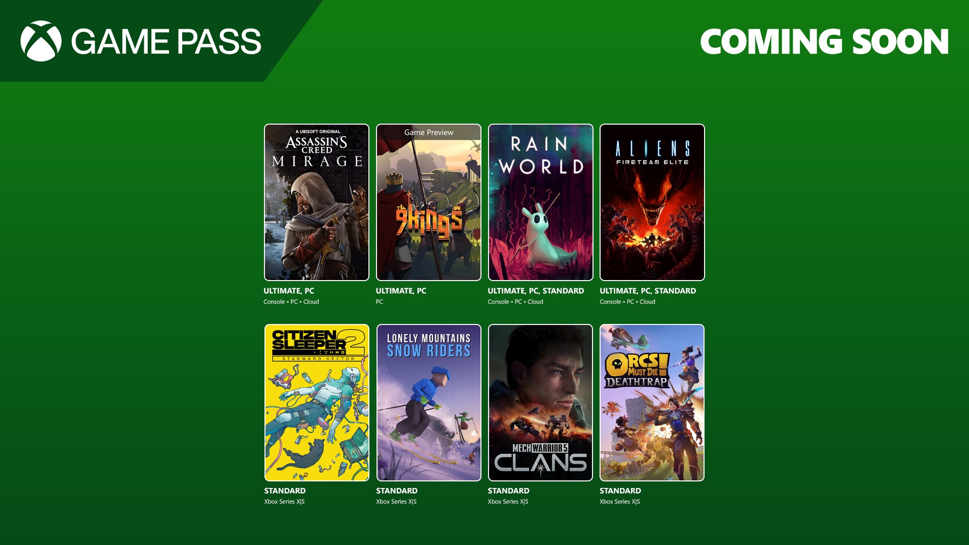 Xbox Game Pass anuncia Assassin's Creed Mirage e mais chegando em agosto