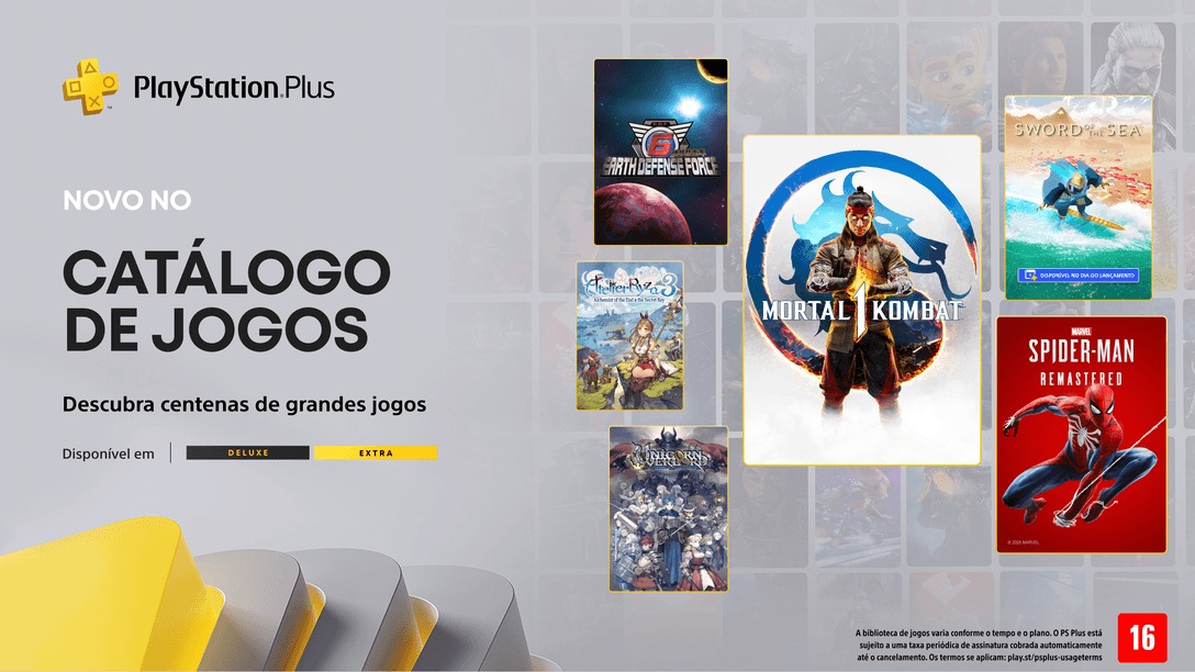 PlayStation Plus Extra e Deluxe anunciam Mortal Kombat 1, Spider-Man e mais em agosto