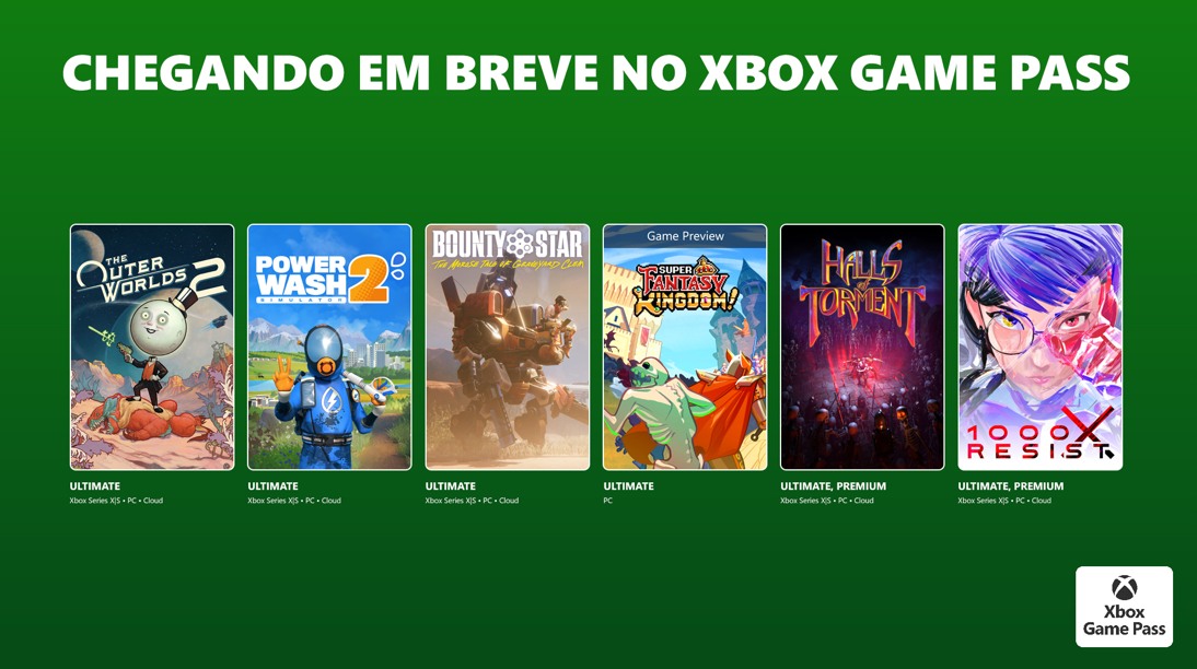 Xbox Game Pass revela novos jogos que chegam em outubro