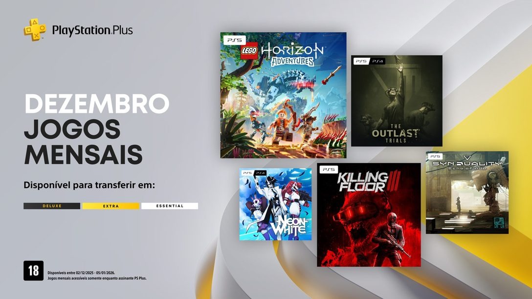 PlayStation Plus revela os jogos mensais de dezembro