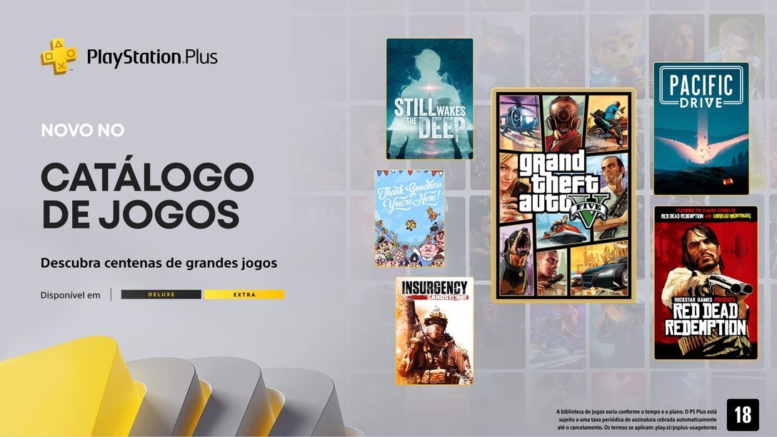 PlayStation Plus | GTA V, Red Dead Redemption e mais chegam nos catálogos Extra e Deluxe