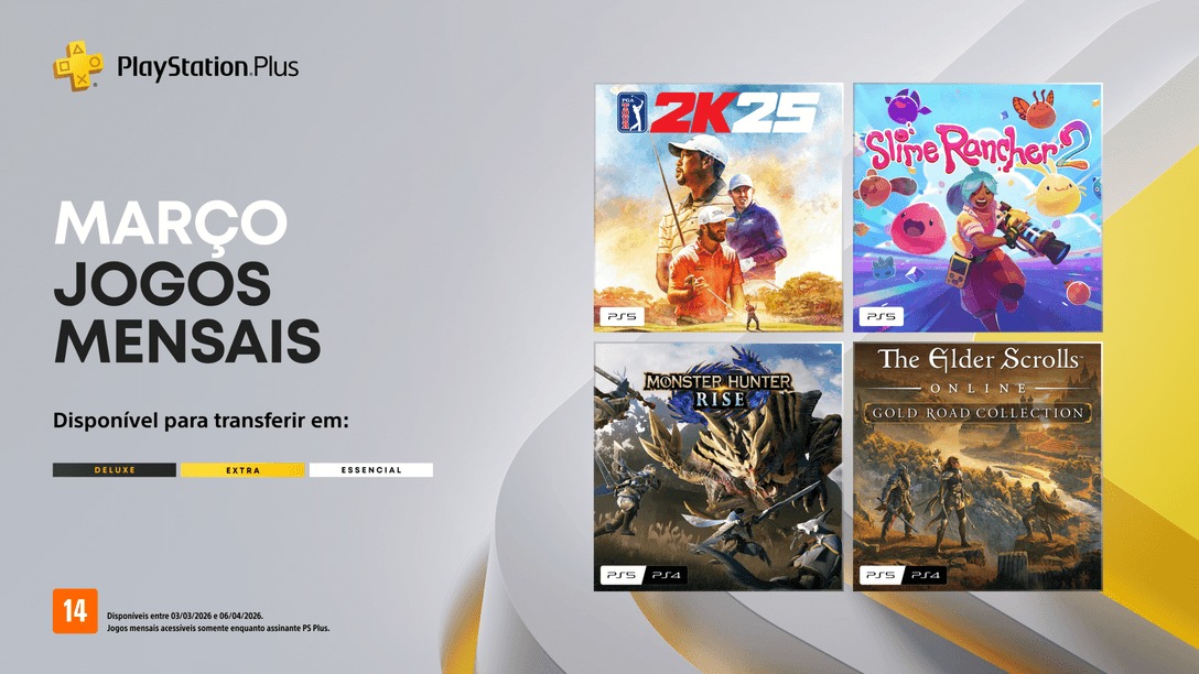 PlayStation Plus | Confira os jogos mensais de março