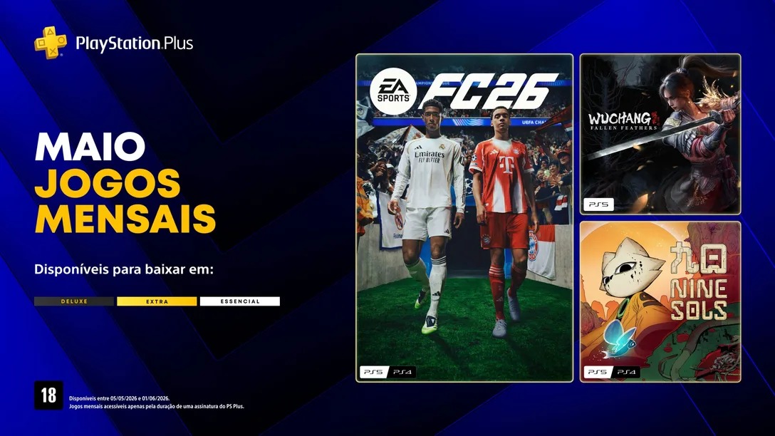 PlayStation Plus revela os jogos mensais de maio
