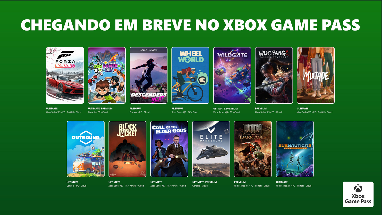 Xbox Game Pass revela jogos chegando no catálogo em maio
