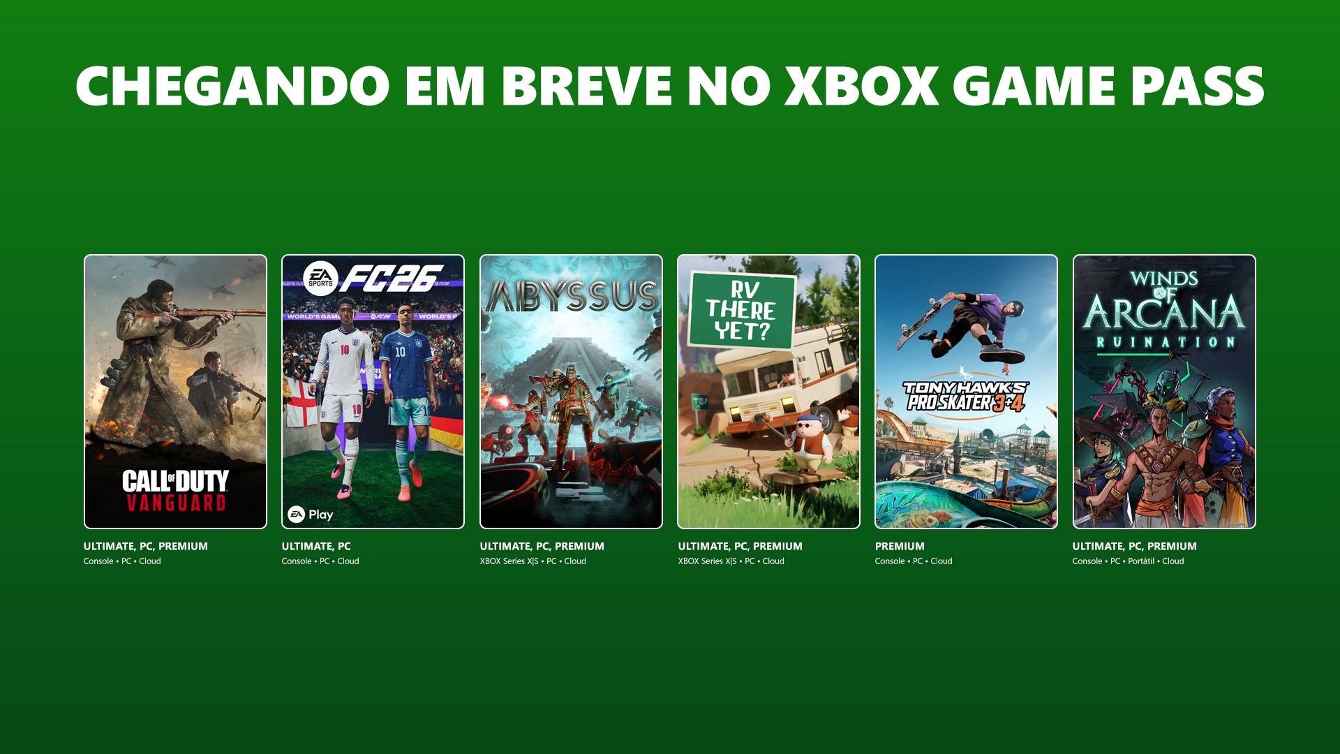 XBOX Game Pass anuncia EA Sports FC 26 e mais para junho