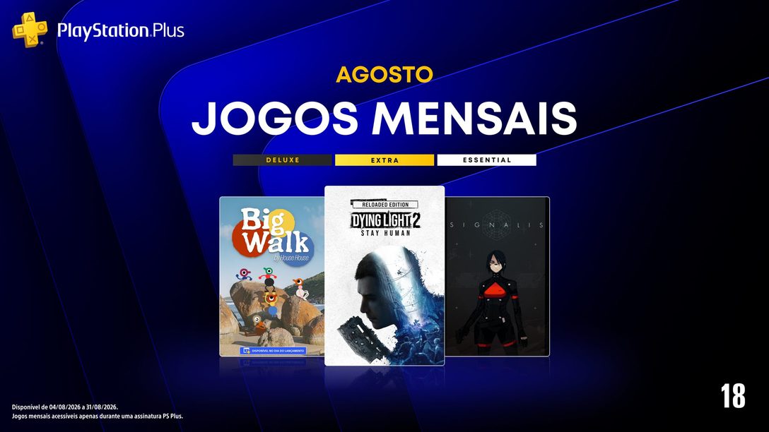 PlayStation Plus anuncia os jogos mensais de agosto