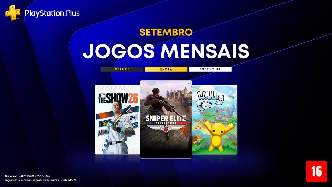 PlayStation Plus revela os jogos mensais de setembro